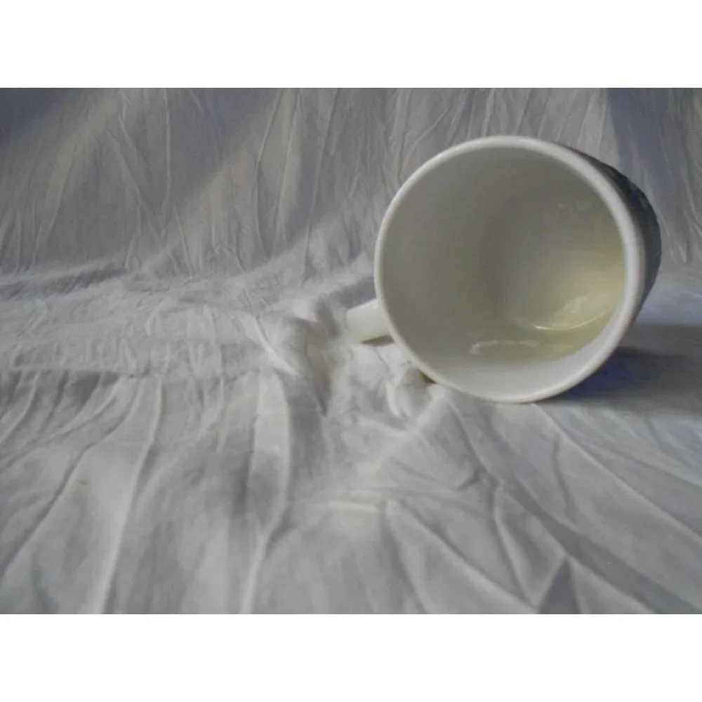 Collectible LINYI Silver Phoenix Making the Difference Coffee Mug Cup Blue Stars